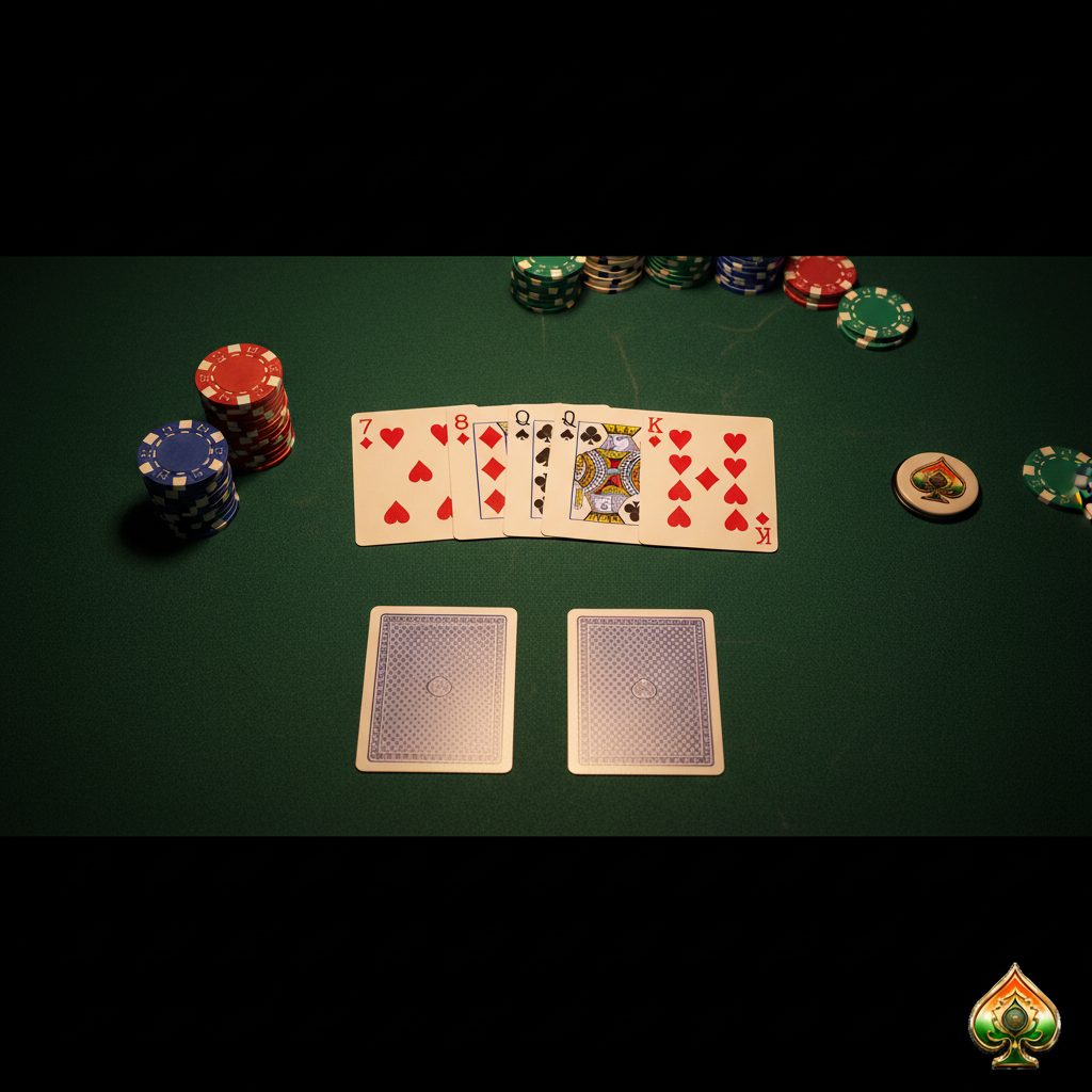 Close-up of a player's hands holding two ace cards in a game of Texas Hold'em poker.
